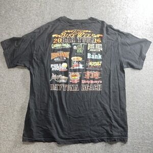 Hot‎ leather size extra large 75th bike week 2016 tour Daytona Beach black shirt